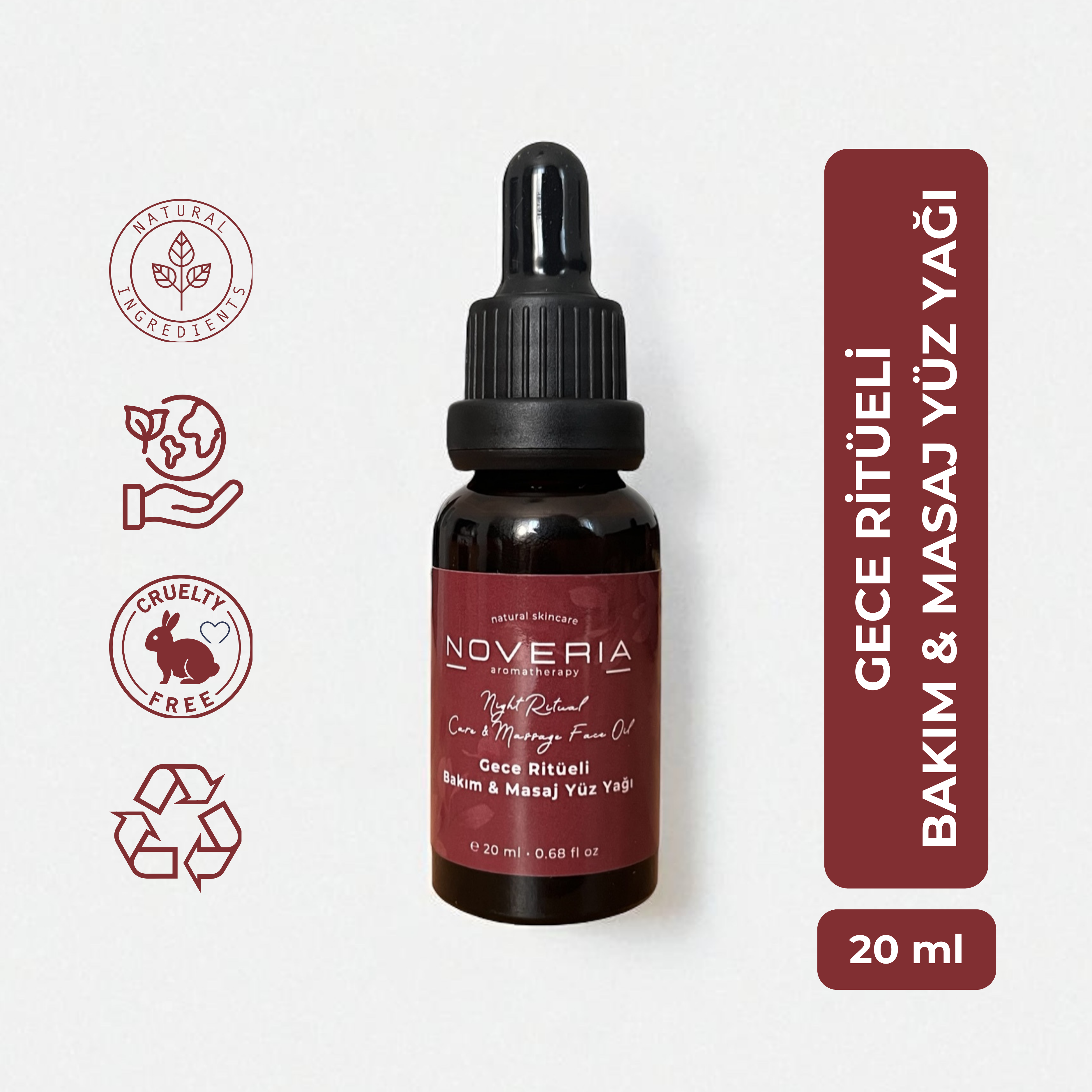 Gece Ritüeli Bakım ve Masaj Yüz Yağı - 20 ml