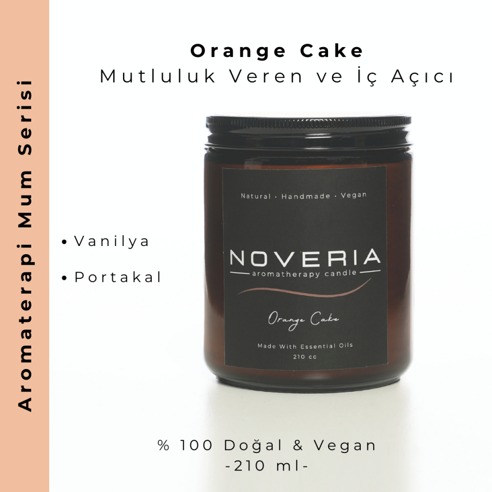 Orange Cake – Portakal & Vanilya Aromaterapi Soya Mum | Doğal, Vegan 210 ml