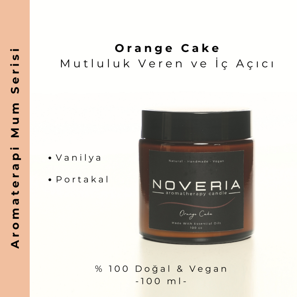 Orange Cake – Portakal & Vanilya Aromaterapi Soya Mum | Doğal, Vegan 100 ml