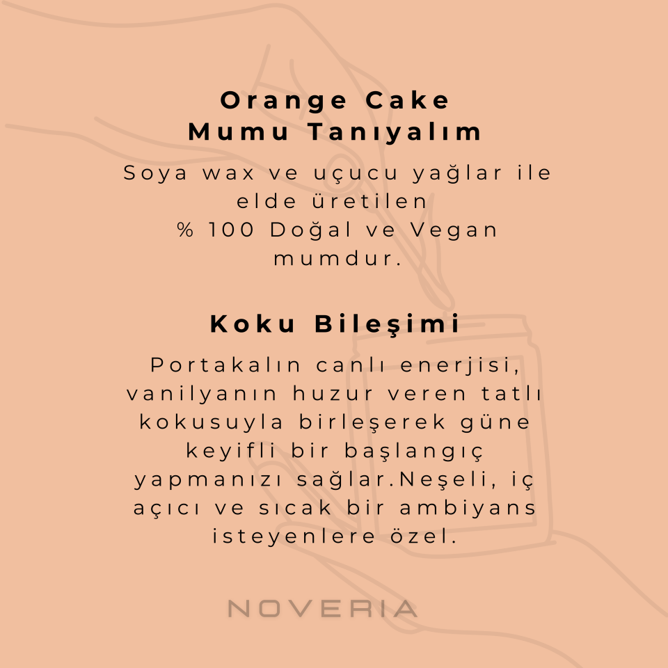 Orange Cake – Portakal & Vanilya Aromaterapi Soya Mum | Doğal, Vegan 100 ml