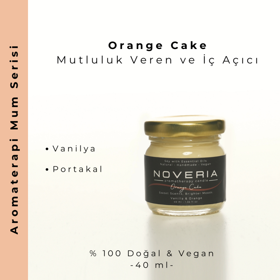Orange Cake – Portakal & Vanilya Aromaterapi Soya Mum | Doğal, Vegan 40 ml